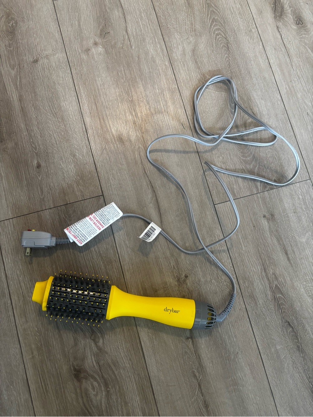 Drybar Yellow Hot Air Brush Volumizer with Gray Cord